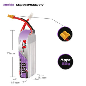 【GNB】Gaoneng 15.2V 850mAh 60C/120C 4S HV 4.35V Lipo Battery